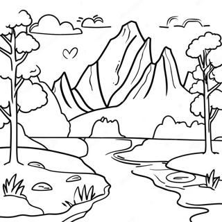 Page A Colorier Paysage Pittoresque De Parc National 16181-13656