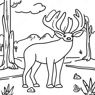 Page A Colorier Faune Majestueuse De Parc National 16182-13659