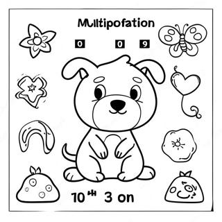 Page A Colorier De Faits De Multiplication Amusants 16232-13700