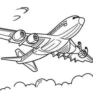 Page A Colorier Dun Avion A380 En Vol 16393-13817