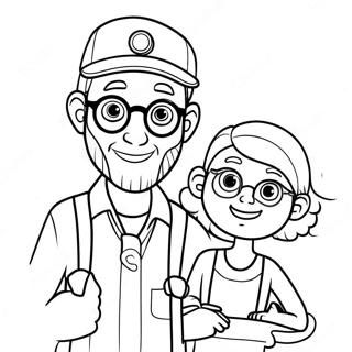 Page A Colorier De Blippi Et Meekah 16402-13822