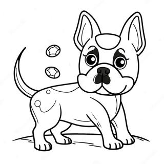 Page A Colorier Dun Boston Terrier Joueur 16423-13841