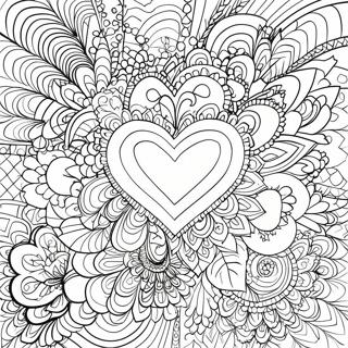 Page A Colorier Mandala En Forme De Coeur Pour La Saint Valentin 16432-13846