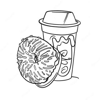 Page A Colorier Dune Tasse Dunkin Donuts Coloree 16463-13873