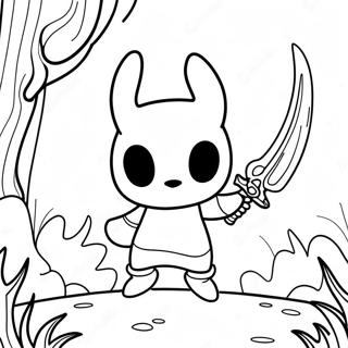 Page A Colorier Hollow Knight Avec Epee 16533-13931