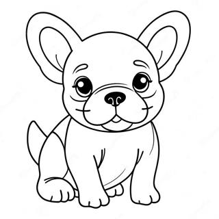 Page A Colorier De Mignon Chiot Bulldog Francais 1662-1329