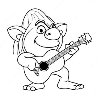 Page A Colorier Floyd Le Troll Jouant De La Guitare 16703-14067