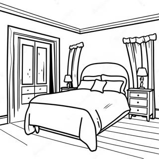 Chambre Réaliste Pages À Colorier