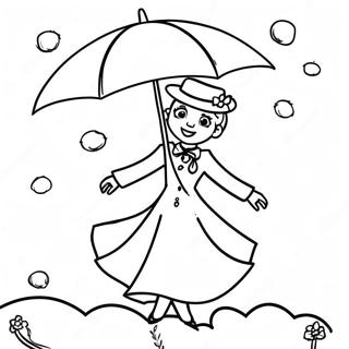 Page A Colorier De Mary Poppins Volant Avec Un Parapluie 16763-14115