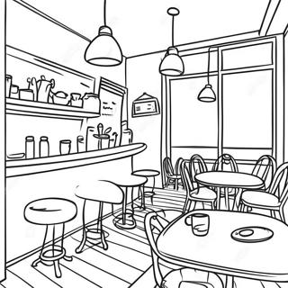 Page A Colorier De Linterieur Cosy Du Cafe 16913-14241