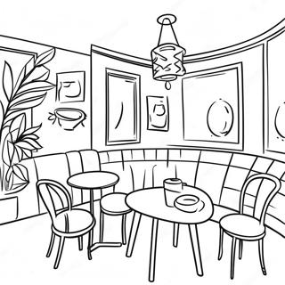 Page A Colorier De Linterieur Cosy Du Cafe 16913-14242