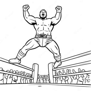 Page A Colorier Dun Lutteur Wwe Sautant Sur Un Adversaire 16983-14297