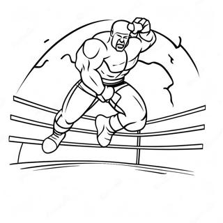 Page A Colorier Dun Lutteur Wwe Sautant Sur Un Adversaire 16983-14298