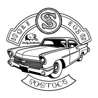 Page A Colorier De Logo De Voiture Classique 17064-14354