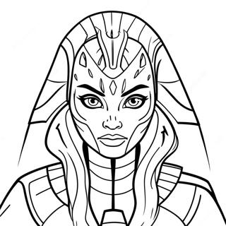 Ahsoka Tano Pages À Colorier