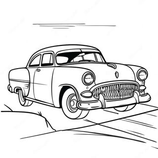 Page A Colorier De Voiture Retro Des Annees 1950 17123-14400