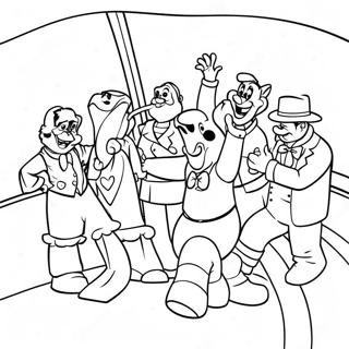 Personnages Disney Magiques Sur Une Page A Colorier De Croisiere 17194-14460