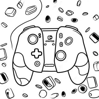 Page A Colorier De Manette Nintendo Switch Coloree 1722-1379