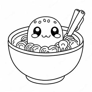 Mignon Ramen De Dessin Anime Page A Colorier 17244-14497