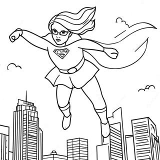 Supergirl Volant Haut Page A Colorier 17264-14513