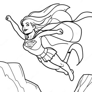 Supergirl Volant Haut Page A Colorier 17264-14514