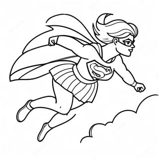 Supergirl Volant Haut Page A Colorier 17264-14516