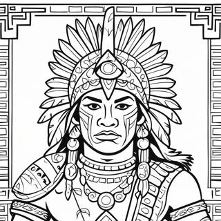 Page A Colorier De Guerrier Azteque 17314-14541