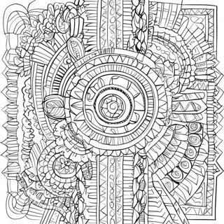 Page A Colorier De Motifs Azteques Complexes 17315-14545