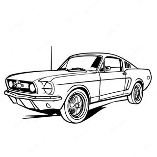 Page A Colorier De Voiture Mustang 17354-14574