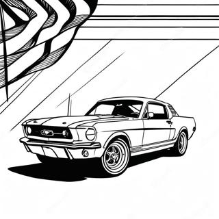 Voiture Mustang Pages à Colorier