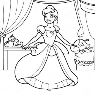 Page A Colorier De Cendrillon En Costume Effrayant 17425-14635