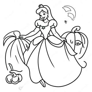 Princesse Disney Halloween Pages à Colorier