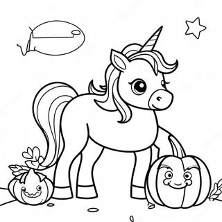 Licorne D'halloween Pages à Colorier