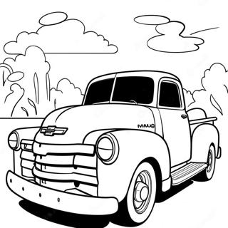 Page A Colorier Camion Chevy Classique 1752-1401