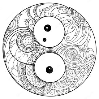 Yin Yang Pages à Colorier