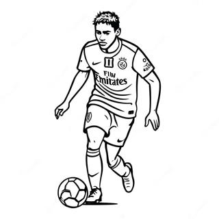 Page A Colorier Neymar Dribblant Le Ballon 17595-14770