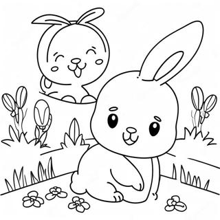 Lapins Ensoleillés Pages À Colorier