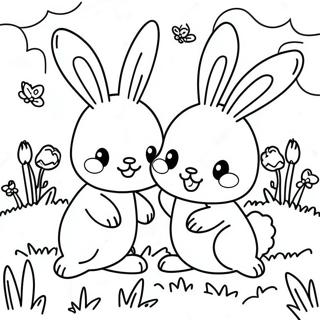 Lapins Ensoleillés Pages à Colorier