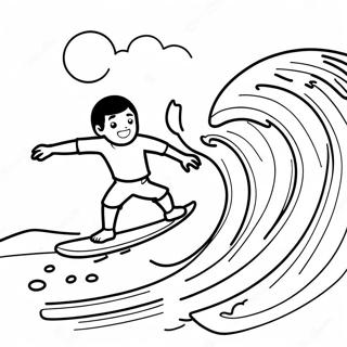 Surfing Pages à Colorier