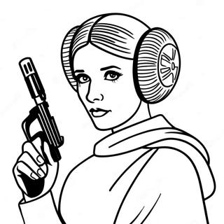 Princesse Leia Pages à Colorier