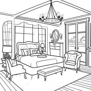 Page A Colorier De Linterieur De La Maison De Reve Barbie 17816-14937