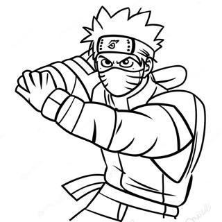 Page A Colorier Kakashi En Pose De Combat 1782-1469