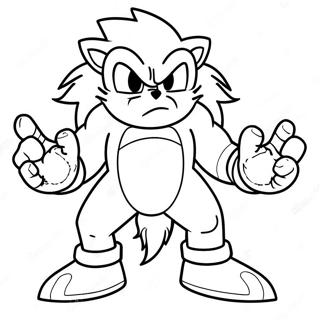 Sonic Le Werehog Pages À Colorier