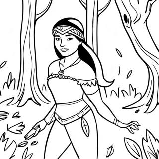 Page A Colorier Pocahontas Dans La Foret 1792-1434