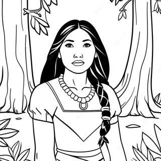 Page A Colorier Pocahontas Dans La Foret 1792-1435