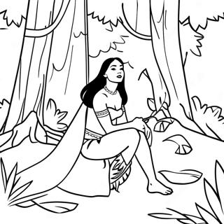 Page A Colorier Pocahontas Dans La Foret 1792-1436