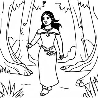 Page A Colorier Pocahontas Dans La Foret 1792-1477