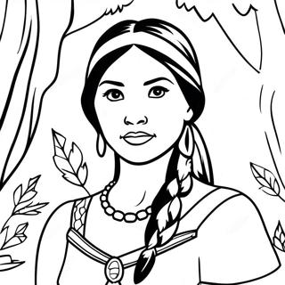 Page A Colorier Pocahontas Dans La Foret 1792-1478