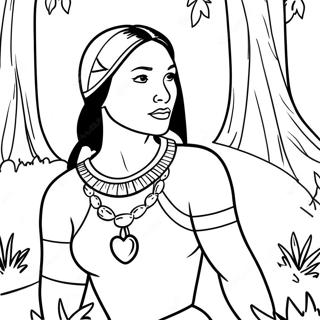 Page A Colorier Pocahontas Dans La Foret 1792-1479