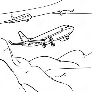 Page A Colorier Du Boeing 737 En Vol 17936-15033